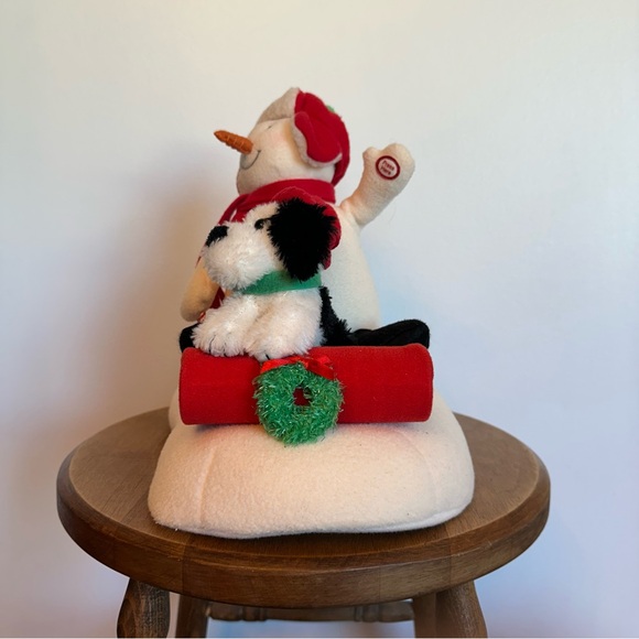 SOLD- Hallmark Jingle Pals Animated Singing Snowman Sleigh Ride Christmas Plush - Picture 5 of 16